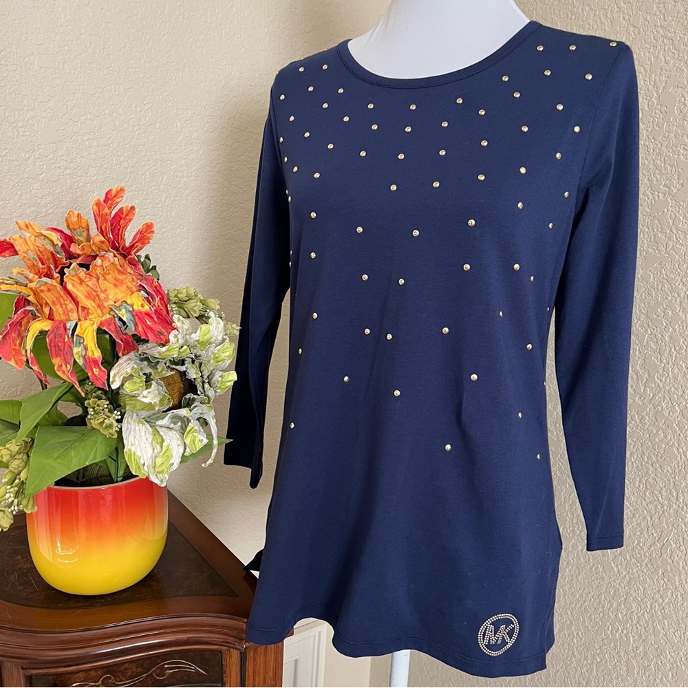 Michael Kors Embellished Long Sleeve Tee